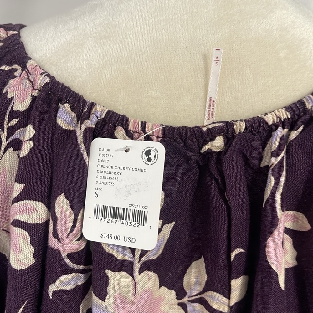 Free People Floral V-Neck Women's dress size S NWT - Picture 5 of 5